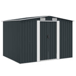 Garden Storage Shed Anthracite Steel 257x205x178 cm 47030