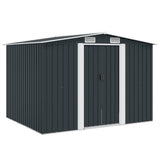 Garden Storage Shed Anthracite Steel 257x205x178 cm 47030