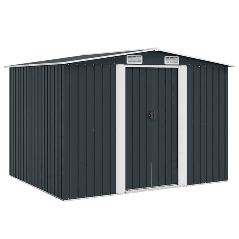 Garden Storage Shed Anthracite Steel 257x205x178 cm 47030