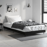 Bed Frame without Mattress Black 90x200 cm Engineered Wood 832270