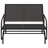 Garden Glider Bench Black 120.5x76x86.5 cm Textilene&Steel 362708