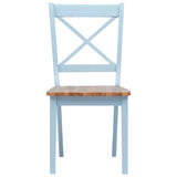 Dining Chairs 6 pcs Grey and Natural Solid Rubber Wood 277545