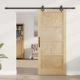 Sliding Door ORKDAL Brown 86 x 198.5 cm Solid Pine Wood 3333650
