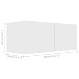 2 Piece TV Cabinet Set White Engineered Wood 3078702