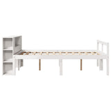 Bookcase Bed without Mattress White 120x200 cm Solid Wood Pine 3321968