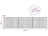 Gabion with 3.5 mm Wire and 5x10 cm Mesh 300x10x100 cm 3462528