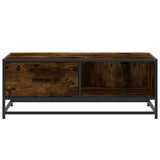 Coffee Table Smoked Oak 90x57x35 cm Engineered Wood and Metal 848756