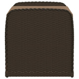 Storage Bench with Cushion Brown 80x51x52 cm Poly Rattan 365732