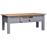 Coffee Table Grey 100x60x43.5 cm Solid Pine Wood Panama Range 282683