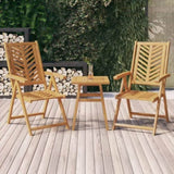 Reclining Garden Chair Set of 2 Natural wood color 362231