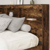 Bookcase Bed Smoked oak 180 x 200 cm Engineered wood 3335747