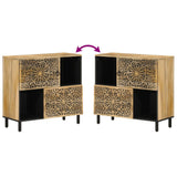 Side Cabinet 80x33x75 cm Solid Wood Mango 358239
