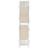 4-Panel Room Divider Cream 140x165 cm Fabric 338559