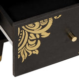 Sideboard with Drawer Black 40 x 33 x 75 cm Solid Mango Wood 4018831