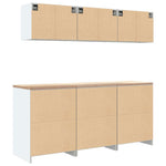 ZNTS Garage Cabinets 6 pcs White Engineered Wood 3328341