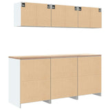 Garage Cabinets 6 pcs White Engineered Wood 3328341