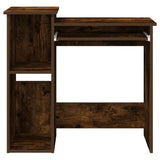 Desk with Shelves Smoked Oak 84x40x78 cm Engineered Wood 860449