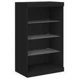 Sideboard with LED Lights Black 60.5x37x100 cm 836708