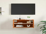Wall Cabinet Wax Brown 60 x 30 x 30 cm Solid Pine Wood 869942