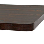 ZNTS Bistro Table MDF and Steel Square 80x80x75 cm Dark Ash 245611