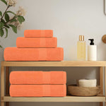 ZNTS Sauna Towels 4 pcs Orange 80x200 cm 360 gsm 100% Cotton 136912