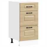Kitchen Base Cabinet "Kalmar" High Gloss White Engineered Wood 854242