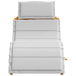 Sun lounger 2 pcs Light Grey 184 x 55 x 64cm Solid Acacia wood 4107100