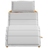 Sun lounger 2 pcs Light Grey 184 x 55 x 64cm Solid Acacia wood 4107100