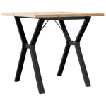 ZNTS Dining Table Y-Frame 80x80x75.5 cm Solid Wood Pine and Steel 3282783