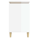 Bedside Cabinet High Gloss White 40x35x70 cm Engineered Wood 819632