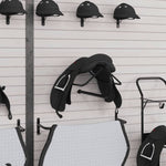 ZNTS Saddle Rack Wall Mounted Black Iron 172428