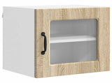 Wall Glass Cabinet PORTO Sonoma Oak 40 x 31 x 40 cm 885189