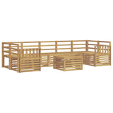 Outdoor Sofa Set 8 pcs White Solid Acacia Wood 3391544