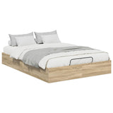 Ottoman Bed Frame Sonoma Oak 203 x 120 x 25 cm Engineered Wood 3409239