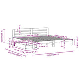Bed Frame without Mattress Wax Brown 200x200 cm Solid Wood Pine 3309859