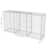 Gabion Basket Galvanised Steel 200x50x100 cm 142552