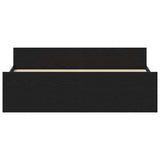 Bed Frame without Mattress Black Oak 150x200 cm Engineered Wood 3329320