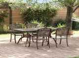 Garden Dining Set 5 pcs Bronze Aluminium 3334660
