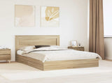 Storage Bed with Drawer Sonoma Oak 140 x 200 cm Engineered Wood 3410245