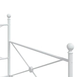 Daybed with Trundle without Mattress White 100x200 cm Steel 4104691