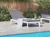 Sun Lounger White 100% Polypropylene Standard Height-Adjustable 364220
