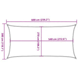 Sunshade Sail 160 g/m Brown 3x6 m HDPE 311790