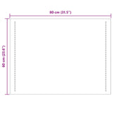 LED Bathroom Mirror Transparent 60 x 80 cm Tempered Glass 42045780
