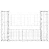 U-shape Gabion Basket with 2 Posts Iron 140x20x100 cm 151275