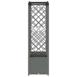 Raised Bed with Trellis and Roof Light Grey 204 x 40 x 141 cm 42032580