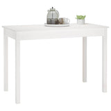 Dining Table White 110x55x75 cm Solid Wood Pine 814250