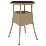 Garden Dining Set 3 pcs Beige Poly rattan 3334949