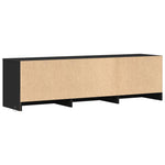 ZNTS TV Cabinet with LED Black 140x34x40 cm Engineered Wood 852244