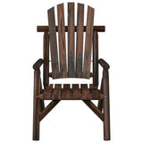 Garden Chair Burned wood look Solid Spruce Wood Standard Durable 363344