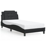 Bed Frame without Mattress "Zadar" Black 90x190 cm Single Faux Leather 3208149